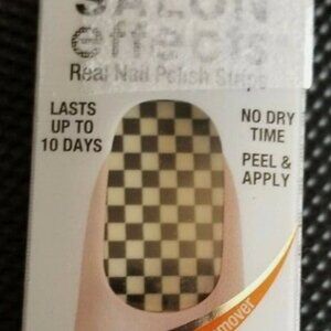 Sally Hansen Salon Effects real nail polish strips CHECK, PLEASE! 235 NIB
